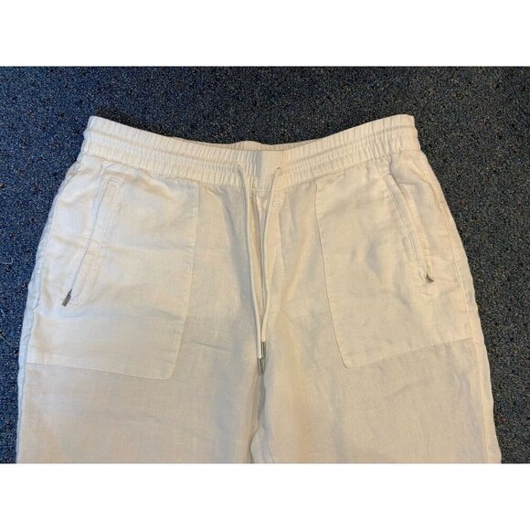 Athleta Retreat Linen Jogger Pants White Size 14 - Picture 2 of 5